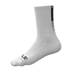 ALÉ Cyklistické ponožky klasické - LIGHT - biela 44-47