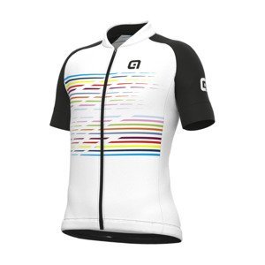 ALÉ Cyklistický dres s krátkym rukávom - LOGO - biela 14Y