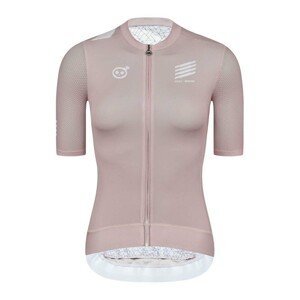 MONTON Cyklistický dres s krátkym rukávom - SKULL HOLIDAY LADY - ružová/biela