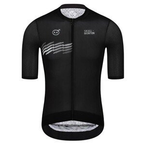 MONTON Cyklistický dres s krátkym rukávom - SKULL THUNDER - čierna XS
