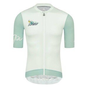 MONTON Cyklistický dres s krátkym rukávom - FUNNYBUGS - svetlo modrá/biela