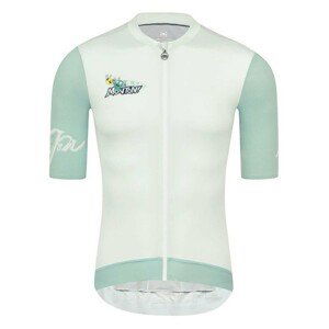MONTON Cyklistický dres s krátkym rukávom - FUNNYBUGS - svetlo modrá/biela L