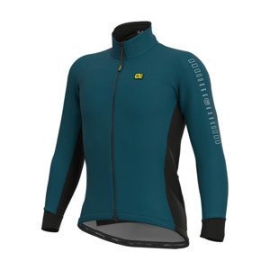 ALÉ Cyklistická zateplená bunda - SOLID FONDO WINTER - modrá