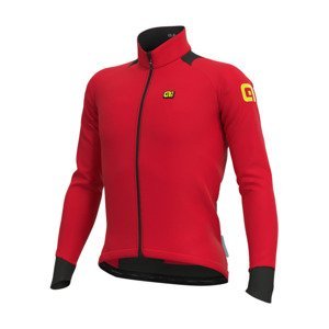 ALÉ Cyklistický dres s dlhým rukávom zimný - KLIMATIK K-IDRO WR LS - červená