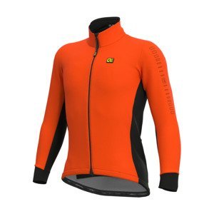 ALÉ Cyklistická zateplená bunda - SOLID FONDO WINTER - oranžová XL
