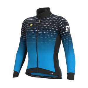 ALÉ Cyklistický dres s dlhým rukávom zimný - PRS BULLET DWR - čierna/modrá