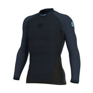 ALÉ Cyklistické tričko s dlhým rukávom - KLIMA - čierna/modrá S-M