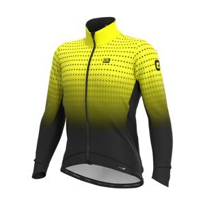 ALÉ Cyklistická zateplená bunda - PRS BULLET DWR STRETCH - čierna/žltá L