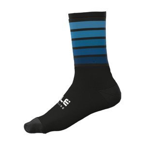 ALÉ Cyklistické ponožky klasické - ACCESSORI SOMBRA WOOL THERMO - čierna/modrá 36-39