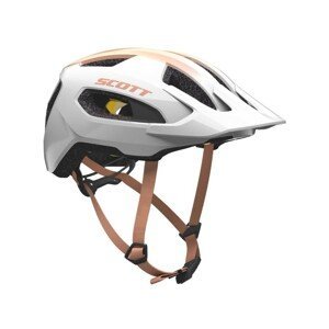 SCOTT Cyklistická prilba - SUPRA PLUS (CE) - biela/hnedá/ružová (57–62 cm)