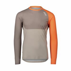 POC Cyklistický dres s dlhým rukávom letný - MTB PURE - oranžová/šedá S