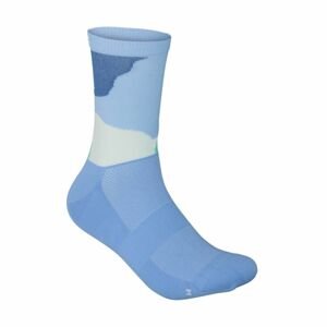 POC Cyklistické ponožky klasické - ESSENTIAL PRINT - svetlo modrá S