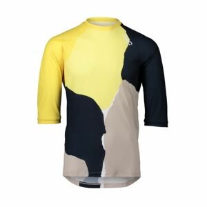 POC Cyklistický dres s krátkym rukávom - MTB PURE 3/4 - žltá/čierna/šedá