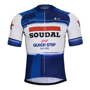 BONAVELO Cyklistický dres s krátkym rukávom - SOUDAL QUICK-STEP 23 - modrá/biela 2XL