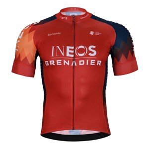 BONAVELO Cyklistický dres s krátkym rukávom - INEOS GRENADIERS '23 - modrá/červená