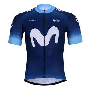 BONAVELO Cyklistický dres s krátkym rukávom - MOVISTAR 2023 - modrá
