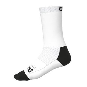 ALÉ Cyklistické ponožky klasické - TEAM  - biela M