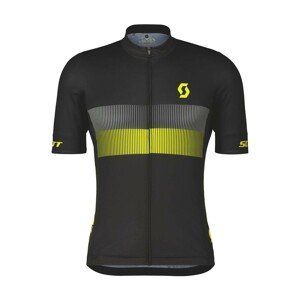 SCOTT Cyklistický dres s krátkym rukávom - RC TEAM 10 SS - žltá/čierna 2XL
