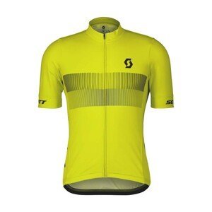 SCOTT Cyklistický dres s krátkym rukávom - RC TEAM 10 SS - čierna/žltá 2XL