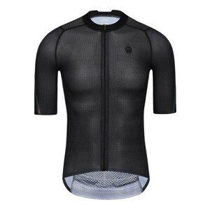 MONTON Cyklistický dres s krátkym rukávom - PRO CARBONFIBER - čierna XS