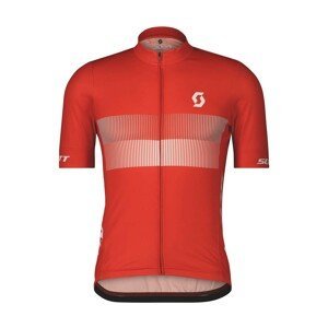 SCOTT Cyklistický dres s krátkym rukávom - RC TEAM 10 SS - biela/červená L
