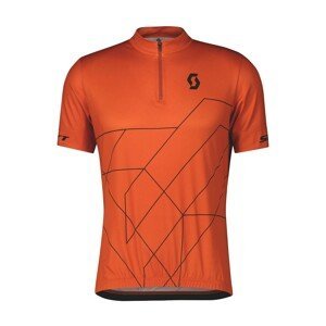 SCOTT Cyklistický dres s krátkym rukávom - RC TEAM 20 SS - oranžová/čierna XL