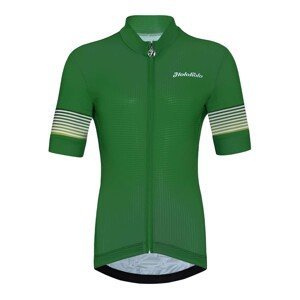 HOLOKOLO Cyklistický dres s krátkym rukávom - FLOW JUNIOR - zelená/viacfarebná S-135cm