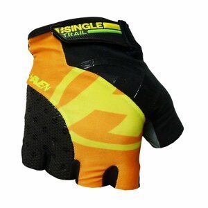 HAVEN Cyklistické rukavice krátkoprsté - SINGLETRAIL - čierna/oranžová M