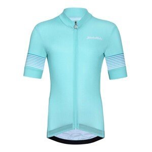 HOLOKOLO Cyklistický dres s krátkym rukávom - FLOW JUNIOR - viacfarebná/modrá L-155cm