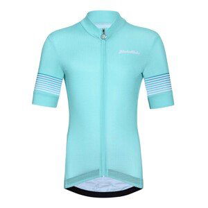 HOLOKOLO Cyklistický dres s krátkym rukávom - FLOW JUNIOR - viacfarebná/modrá XL-165cm