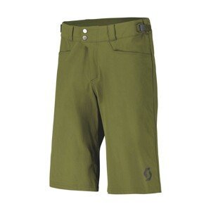 SCOTT Cyklistické nohavice krátke bez trakov - TRAIL FLOW - zelená M