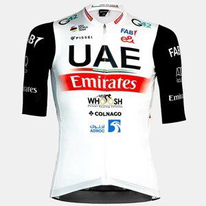 PISSEI Cyklistický dres s krátkym rukávom - UAE 2023 - červená/biela/čierna