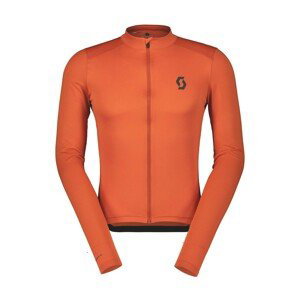 SCOTT Cyklistický dres s dlhým rukávom zimný - ENDURANCE 10 L/SL - oranžová L