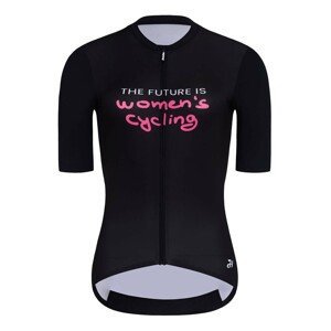 HOLOKOLO Cyklistický dres s krátkym rukávom - FUTURE ELITE LADY - ružová/čierna/biela M