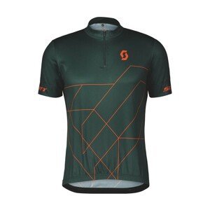 SCOTT Cyklistický dres s krátkym rukávom - RC TEAM 20 SS - zelená/oranžová 2XL