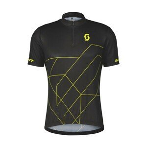 SCOTT Cyklistický dres s krátkym rukávom - RC TEAM 20 SS - čierna/žltá L
