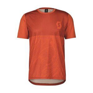 SCOTT Cyklistický dres s krátkym rukávom - TRAIL VERTIC SS - oranžová M
