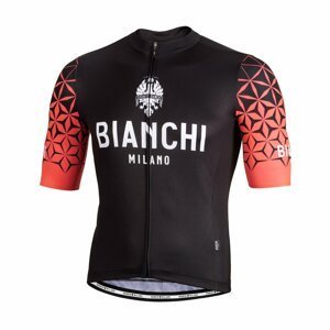 BIANCHI MILANO Cyklistický dres s krátkym rukávom - PEDASO - čierna/ružová S
