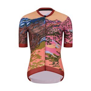 HOLOKOLO Cyklistický dres s krátkym rukávom - FREE ELITE LADY - oranžová/viacfarebná XS