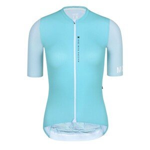 MONTON Cyklistický dres s krátkym rukávom - CHECHEN LADY - svetlo modrá M