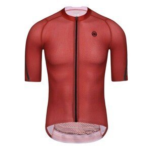 MONTON Cyklistický dres s krátkym rukávom - PRO CARBONFIBER - červená S