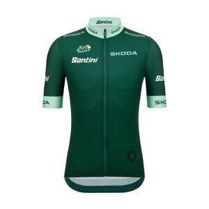 SANTINI Cyklistický dres s krátkym rukávom - TOUR DE FRANCE 2023 - zelená