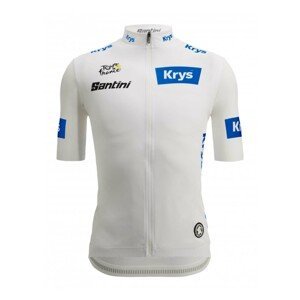 SANTINI Cyklistický dres s krátkym rukávom - TOUR DE FRANCE 2023 - biela