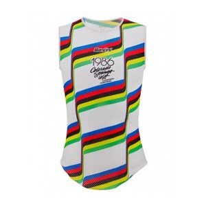 SANTINI Cyklistické tričko bez rukávov - UCI COLORADO SPRINGS 1986 - dúhová/biela XL