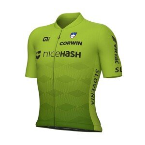 ALÉ Cyklistický dres s krátkym rukávom - SLOVENIA NATIONAL 23 - zelená XL