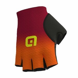 ALÉ Cyklistické rukavice krátkoprsté - MESH  - oranžová/červená XL