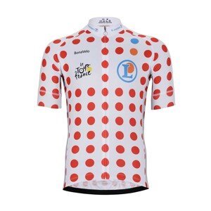 BONAVELO Cyklistický dres s krátkym rukávom - TOUR DE FRANCE 2023 - červená/biela 6XL