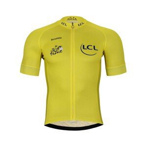 BONAVELO Cyklistický dres s krátkym rukávom - TOUR DE FRANCE 2023 - žltá 3XL