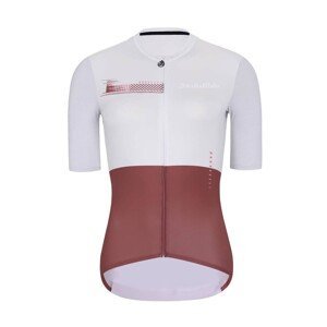 HOLOKOLO Cyklistický dres s krátkym rukávom - VIBES LADY - biela/červená S