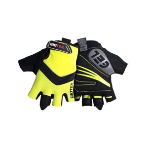 BIOTEX Cyklistické rukavice krátkoprsté - SUMMER - čierna/žltá XL